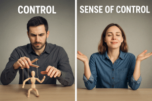 הבדל בין ניהול תשלומים לשליטה אמיתית בהם - המחשה ויזואלית של תחושת שליטה לעומת שליטה אמיתית | Detelix