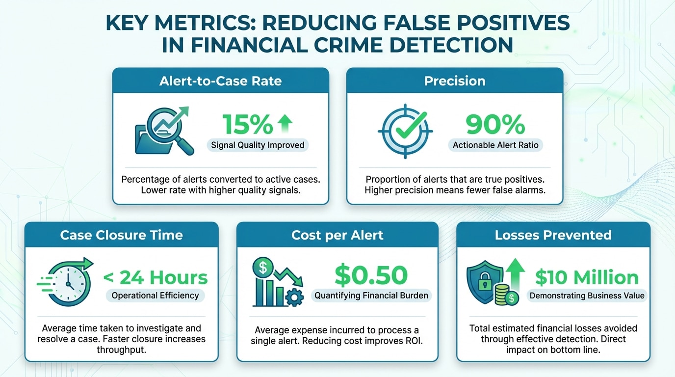 Visual guide to reducing false positives in financial crime detection systems
