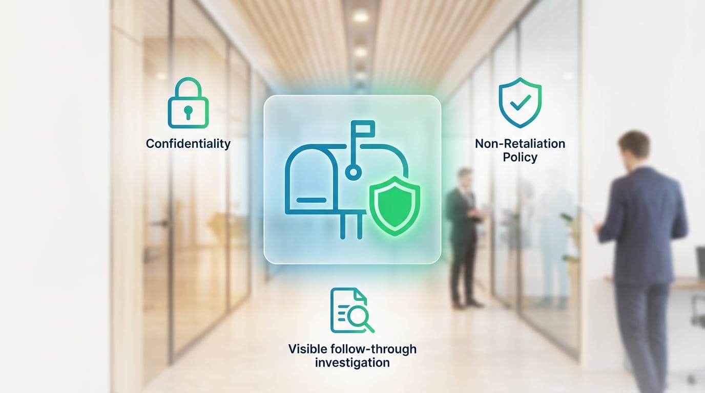 Secure anonymous whistleblowing reporting interface for employee fraud tip submission