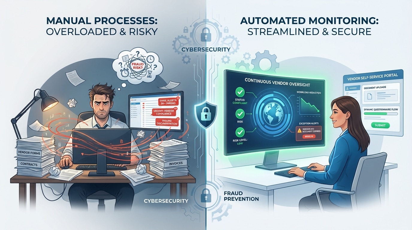 How continuous monitoring reduces vendor management workload through automation