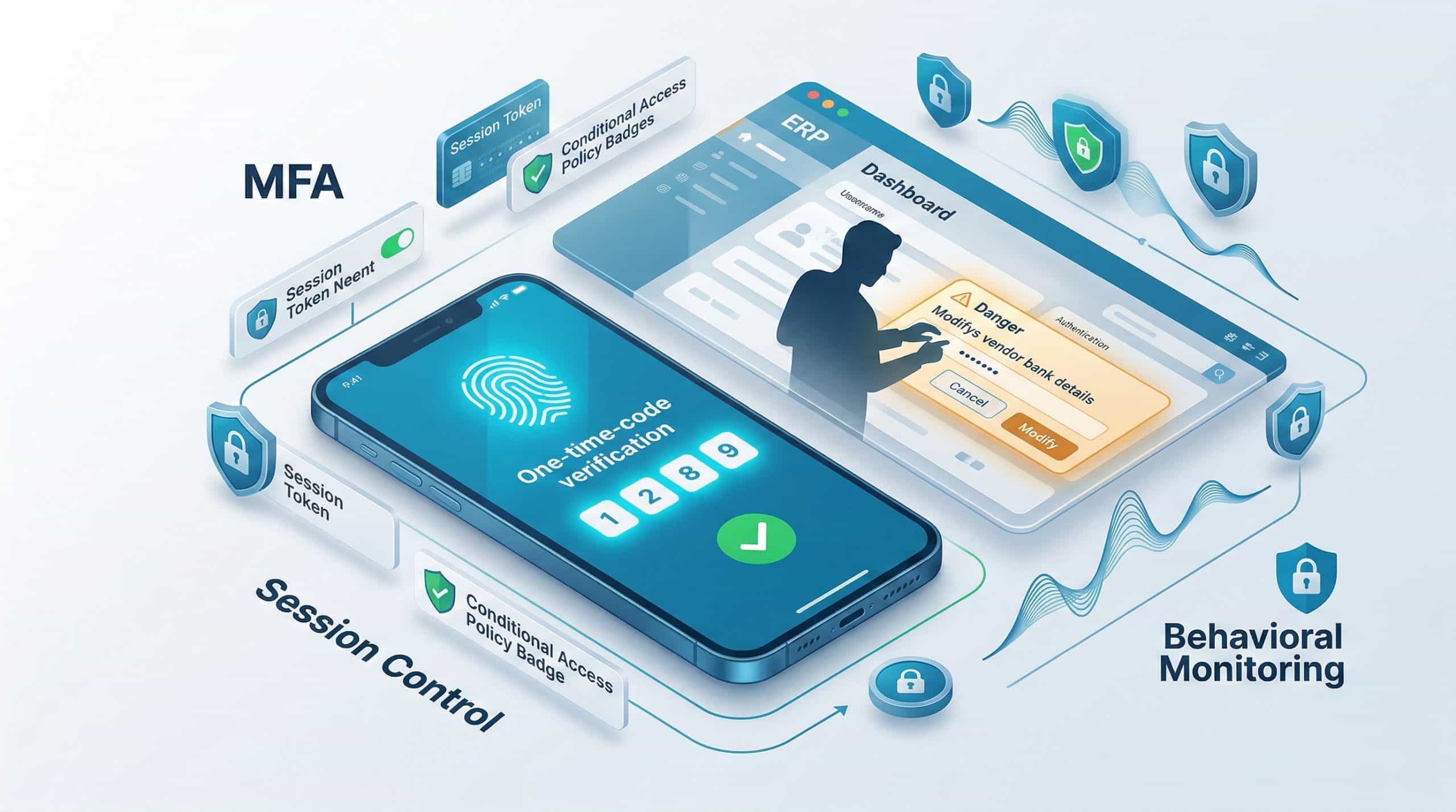 Multi-factor authentication in the context of ERP security layers