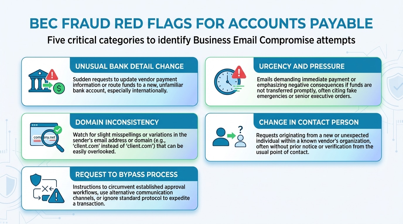 Red flags that every Accounts Payable team member should recognize when processing vendor payment changes