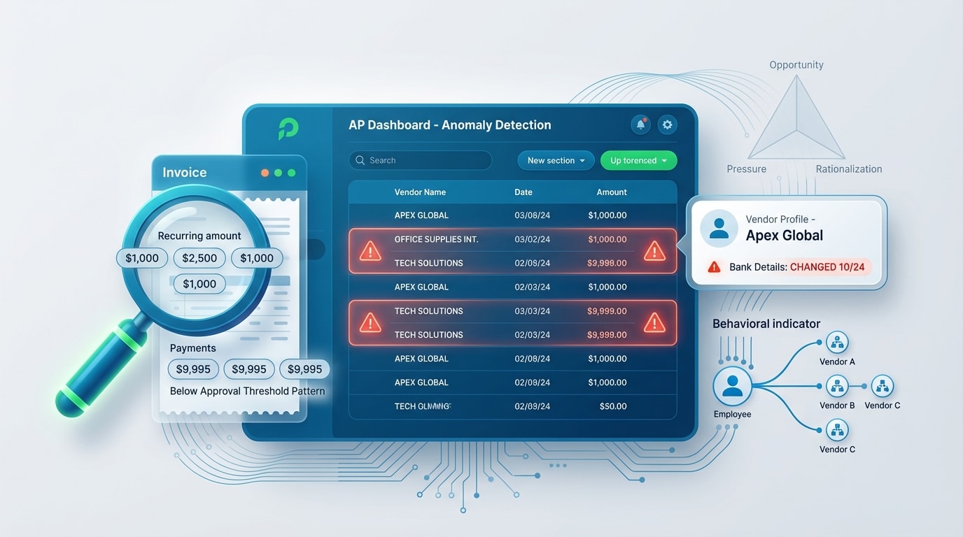 Red flags and warning signs in accounts payable fraud detection workflow