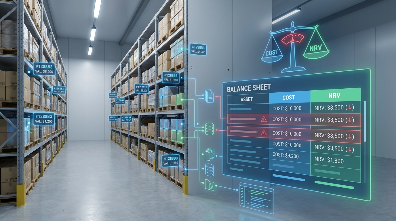 Inventory valuation controls dashboard monitoring standard cost accuracy and slow-moving stock alerts