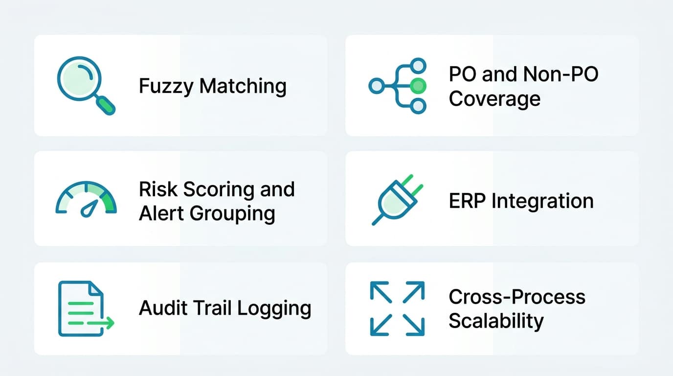 Evaluation criteria checklist for selecting a duplicate payment and anomaly detection solution