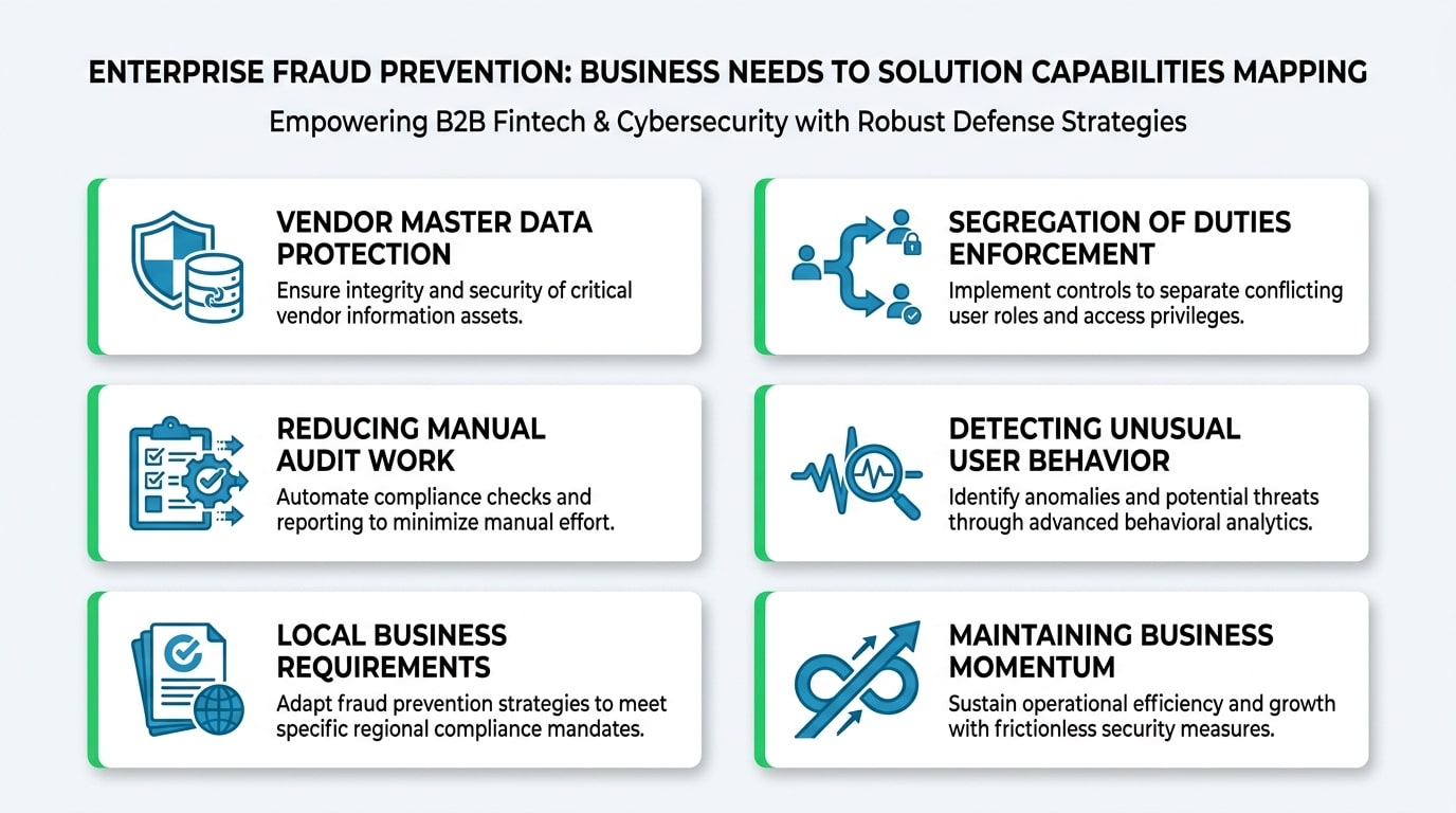 Detelix Oracle ERP fraud prevention mapping to real business needs including vendor protection and SoD enforcement